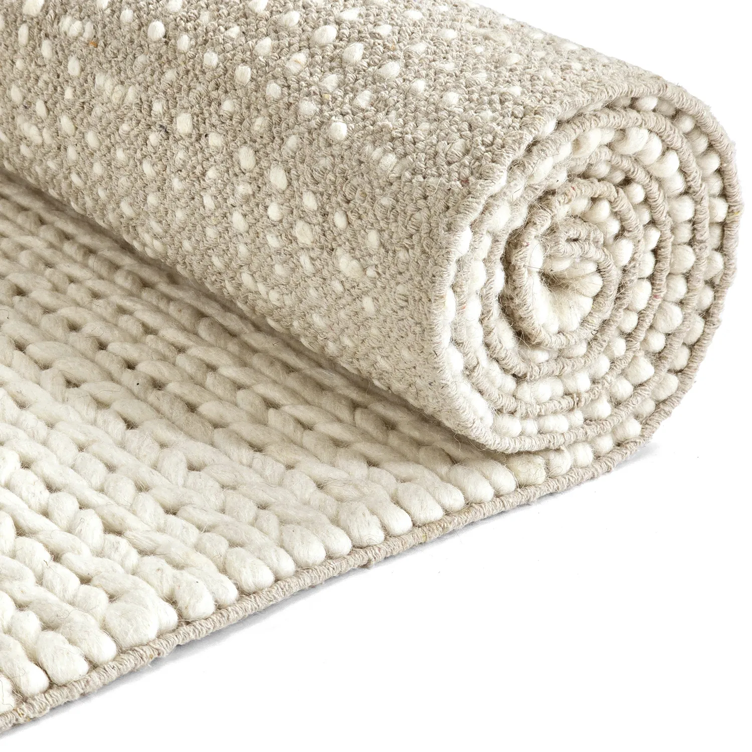 Vlnený koberec - Talvia Braided Wool (off white)