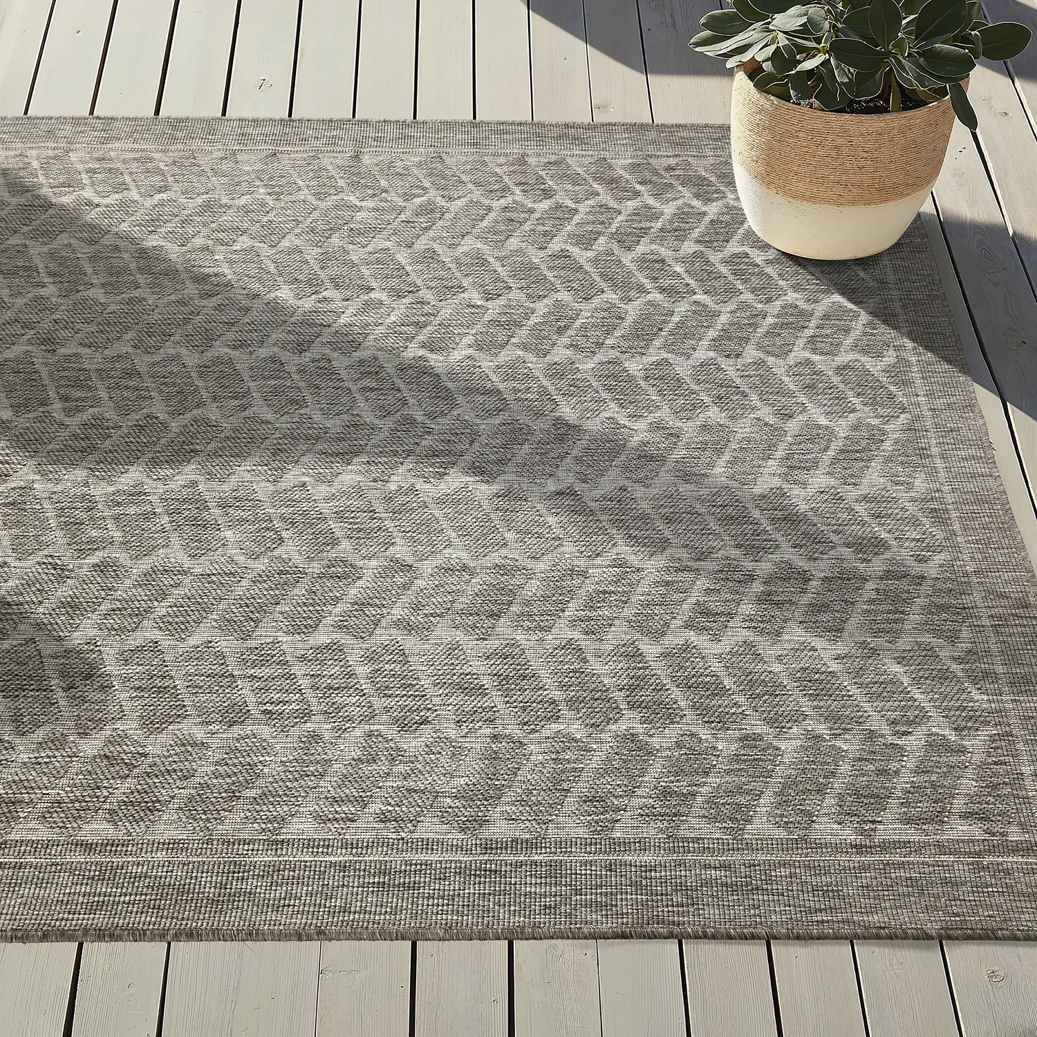 Koberec do interiéru a exteriéru - Aria (šedá)