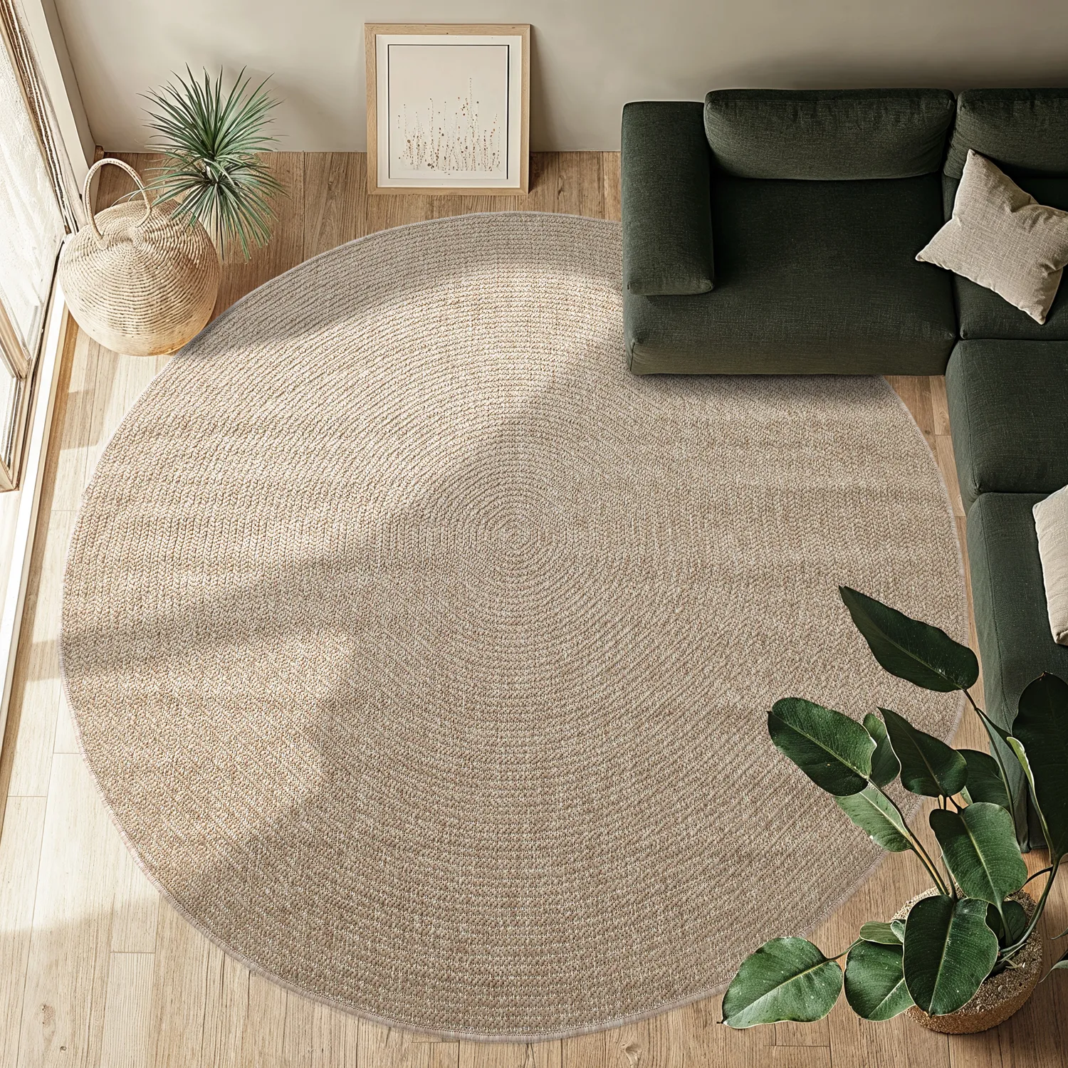 Kruhový koberec - Indoor/Outdoor Arlo (béžový)