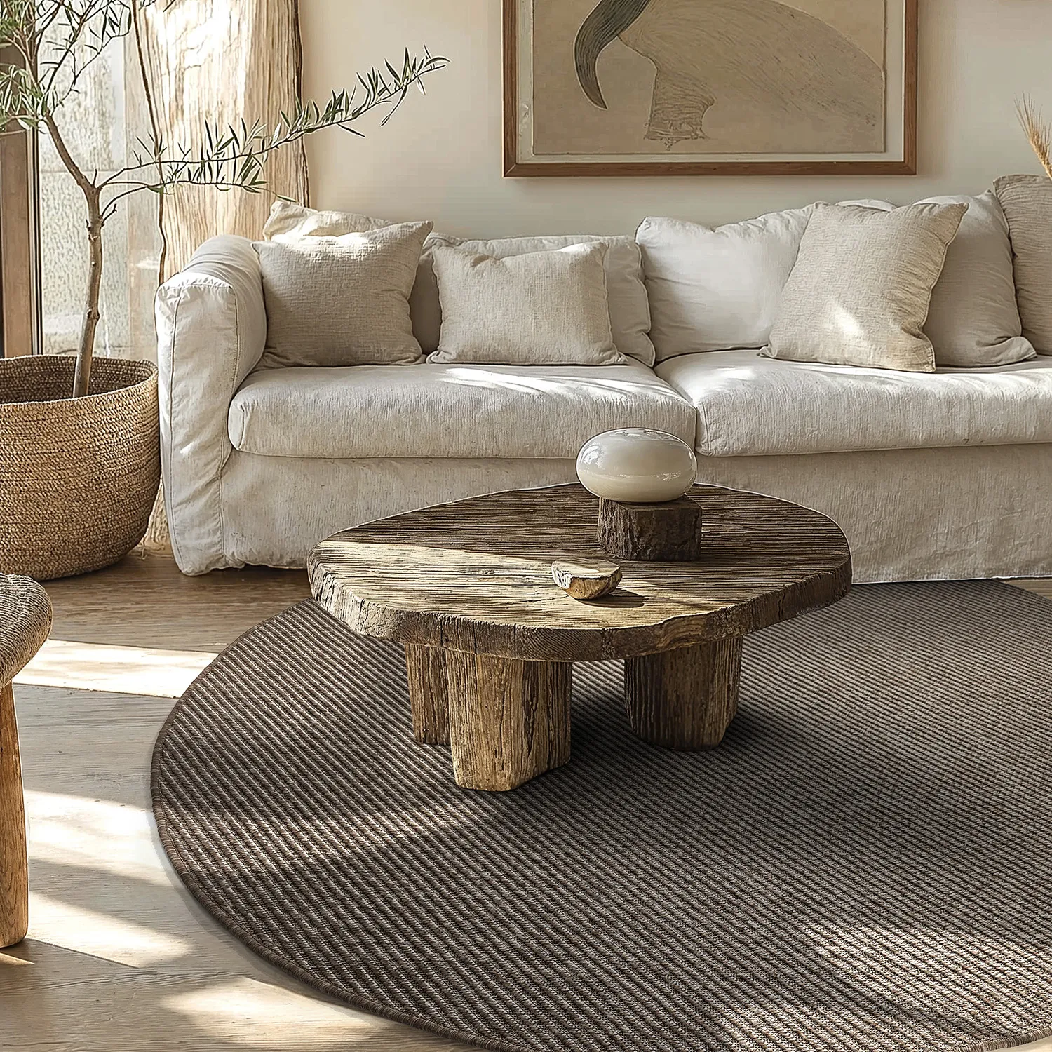 Okrúhly koberec - Indoor/Outdoor Bennett (béžová)