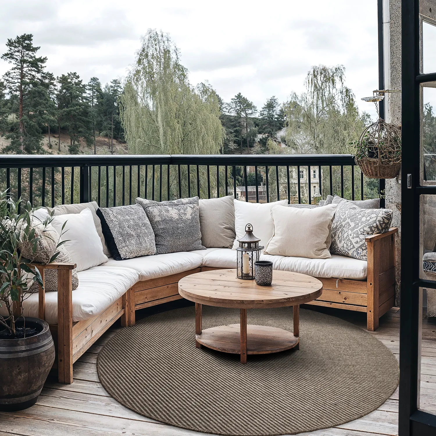 Okrúhly koberec - Indoor/Outdoor Bennett (béžová)