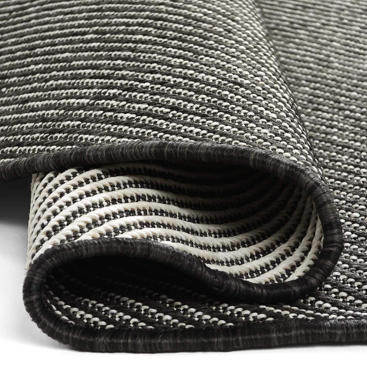 Okrúhly koberec - Indoor/Outdoor Bennett (čierna)