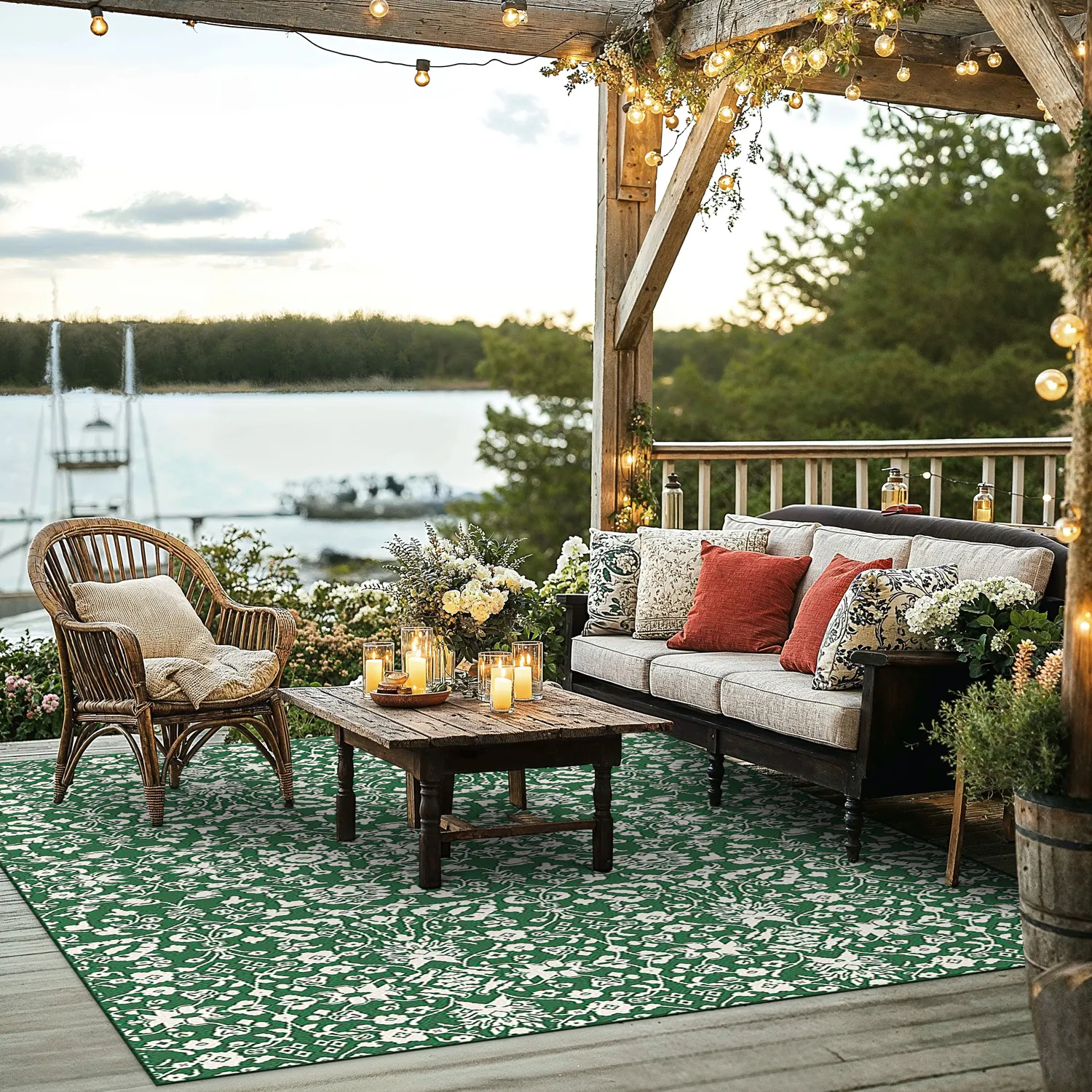 Koberec na interiér a exteriér - Brussels Ocean (zelený)