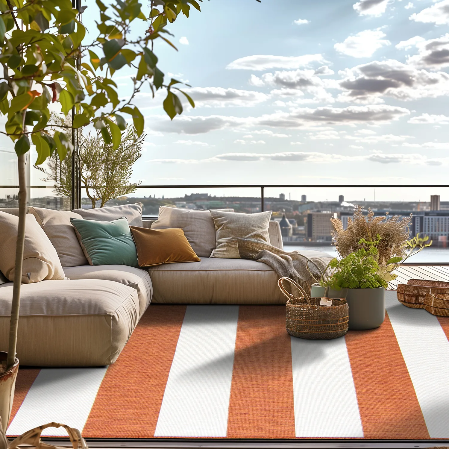 Inomhus- utomhusmatta - Santana (orange)