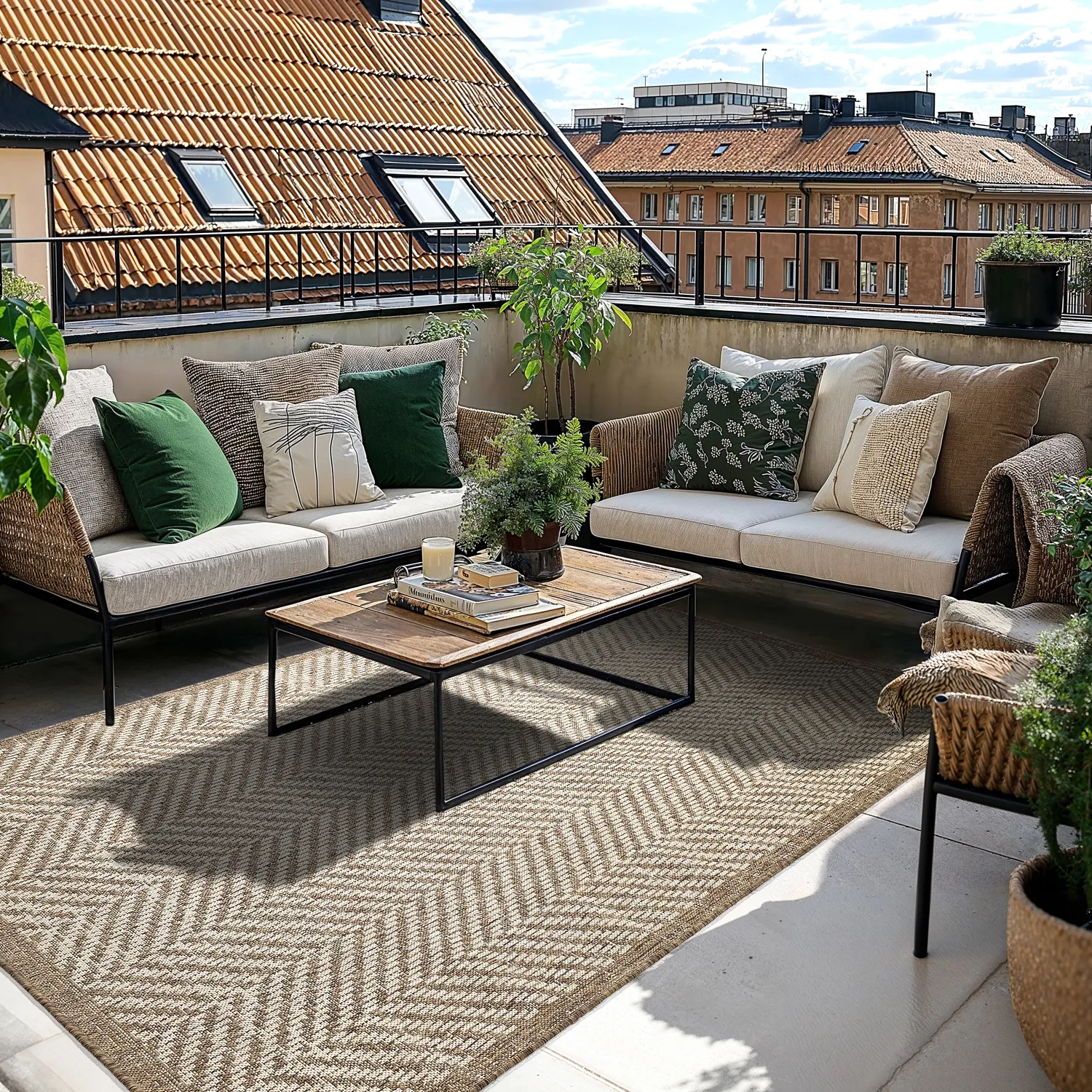 Shaggy Indoor/Outdoor - Donora (hnedá)