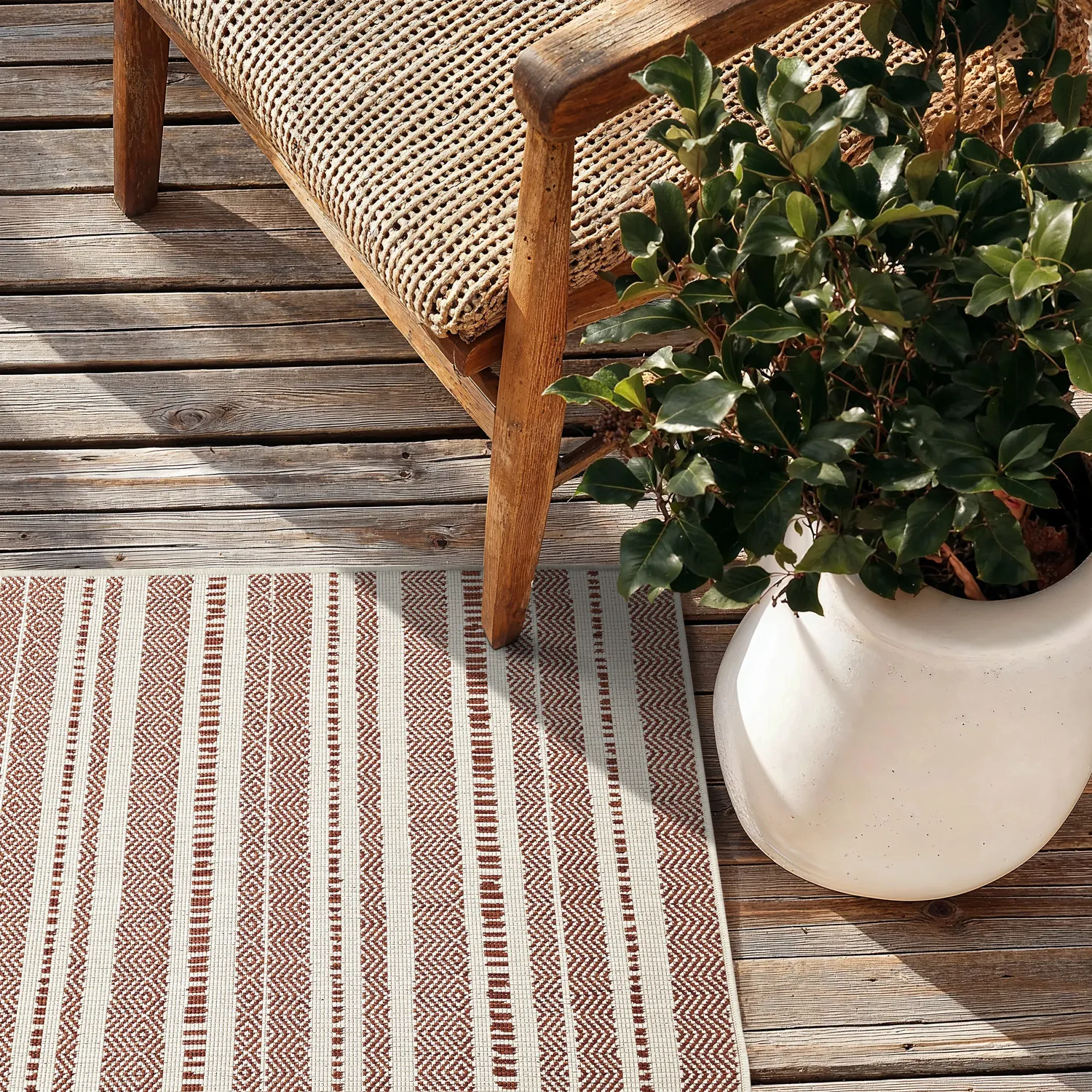 Koberec na interiér a exteriér - Ethan (oranžový)