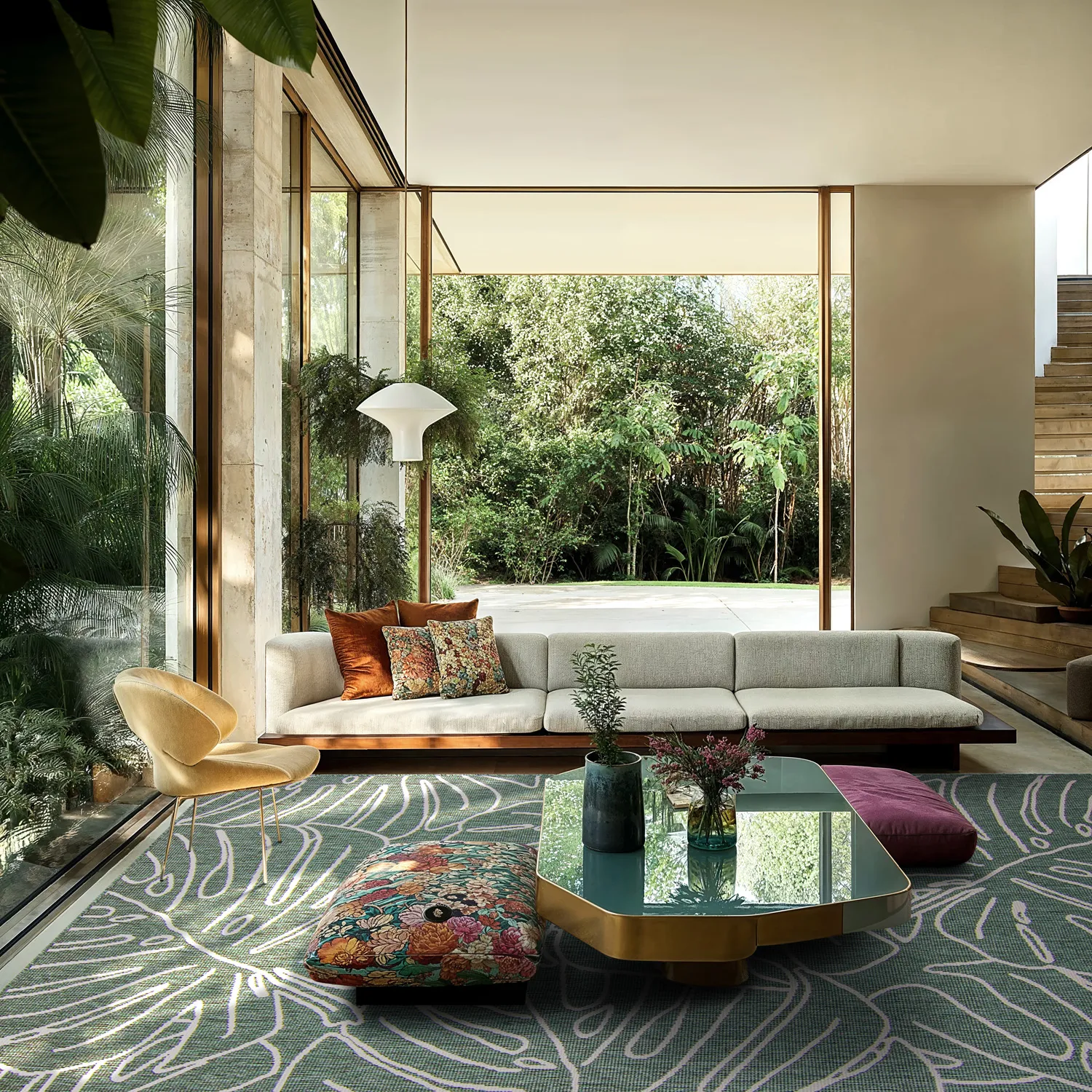 Koberec na vnútorné a vonkajšie použitie - Francis (zelený)