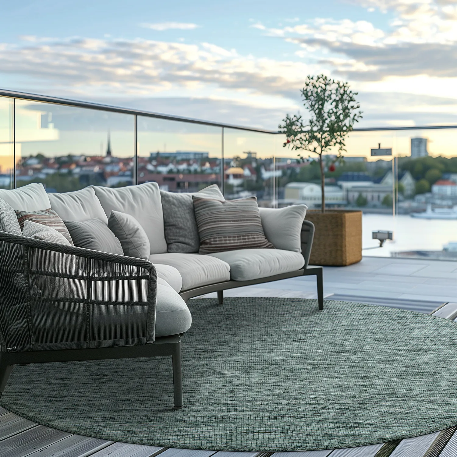 Kruhový koberec - Monsanto (zelený)