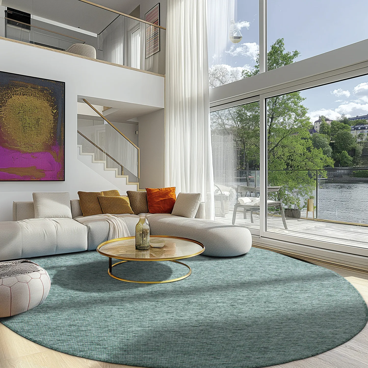 Kruhový koberec - Monsanto (zelený)