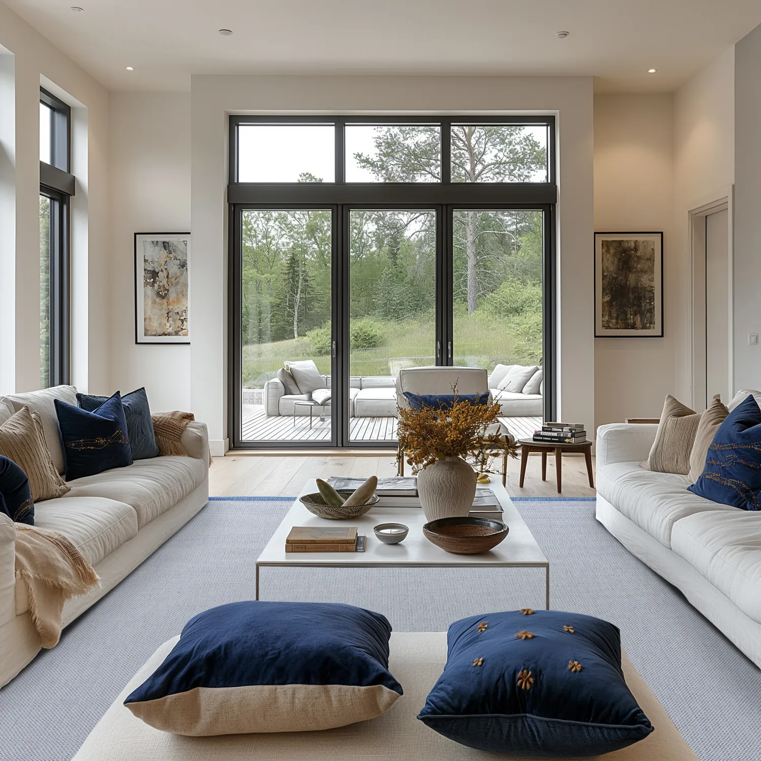 Koberec na vnútorné a vonkajšie použitie - Sortelha (modrý)