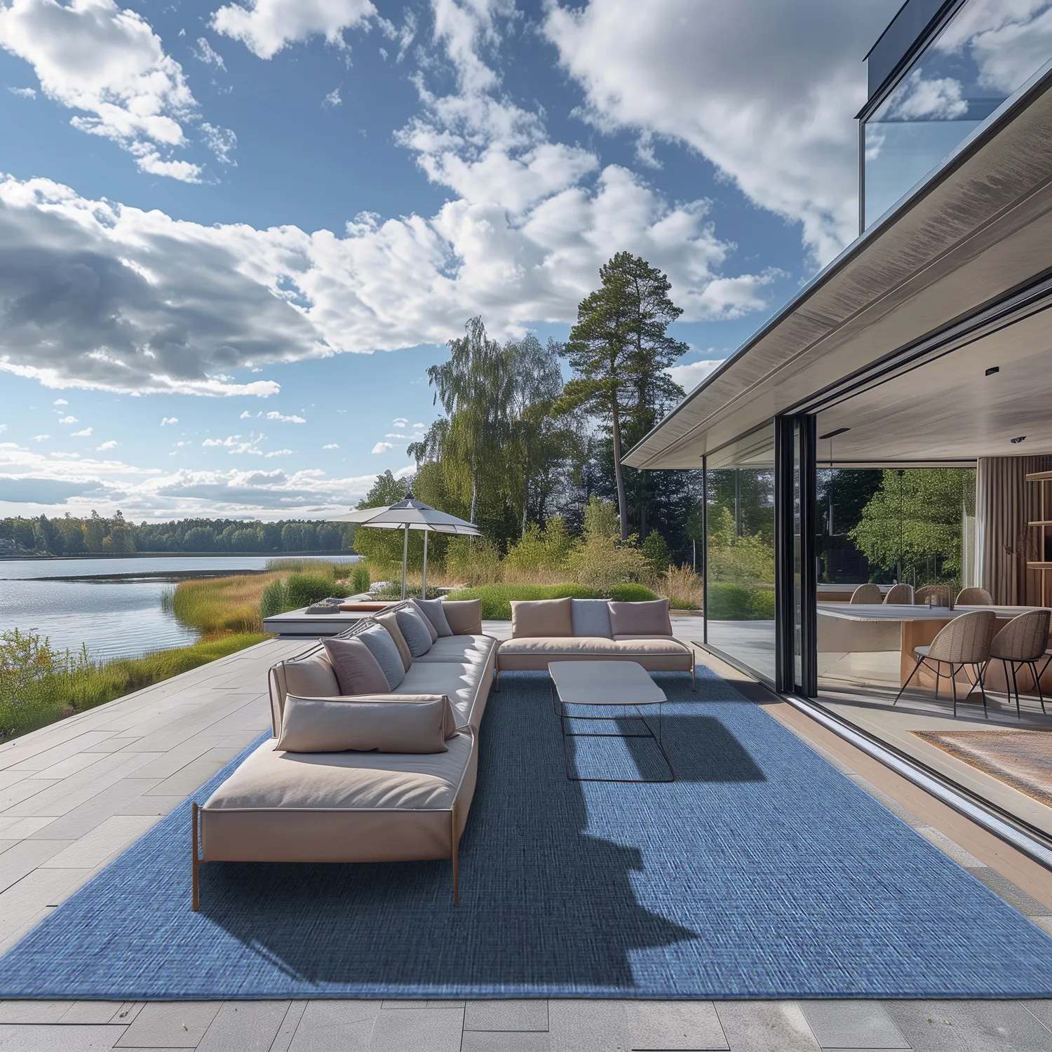 Koberec na interiér a exteriér - Monsanto (modrý)