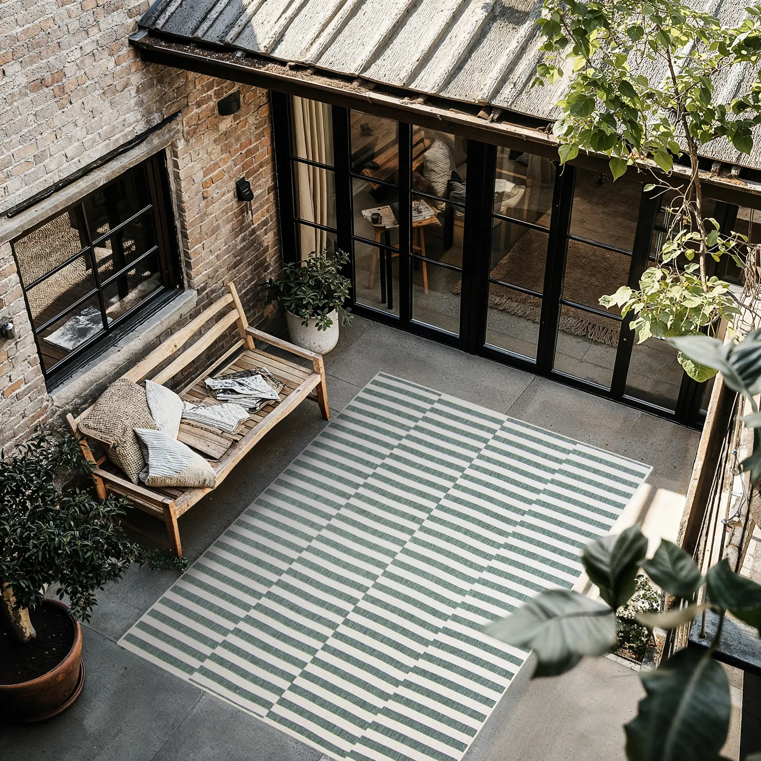 Koberec na interiér a exteriér - Otto (zelený)