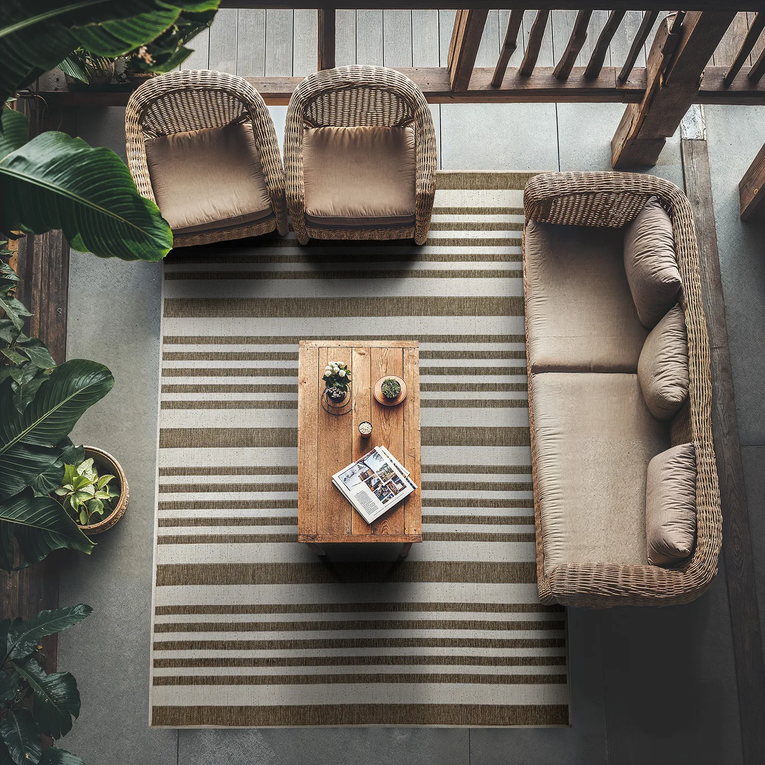 Koberec na vnútorné a vonkajšie použitie - Riley (béžový)