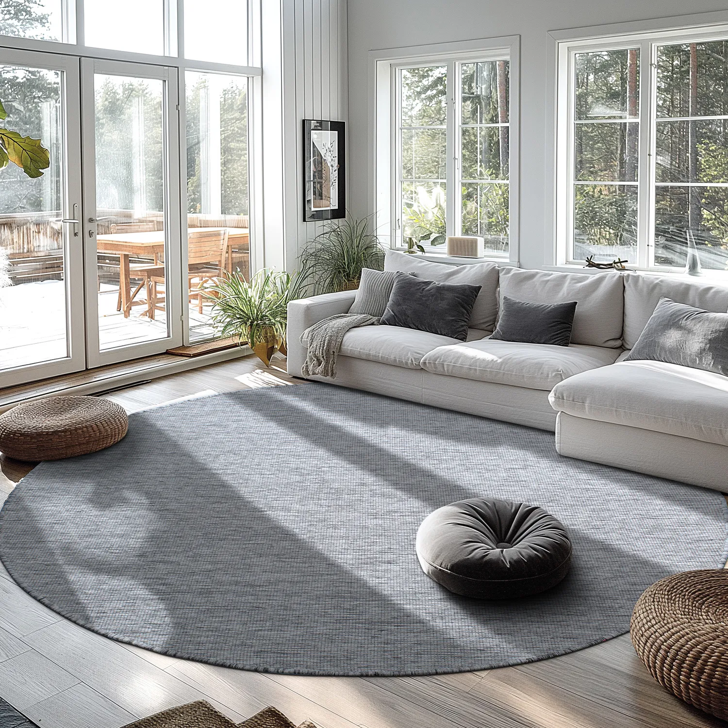 Kruhový koberec - Monsanto (šedý)