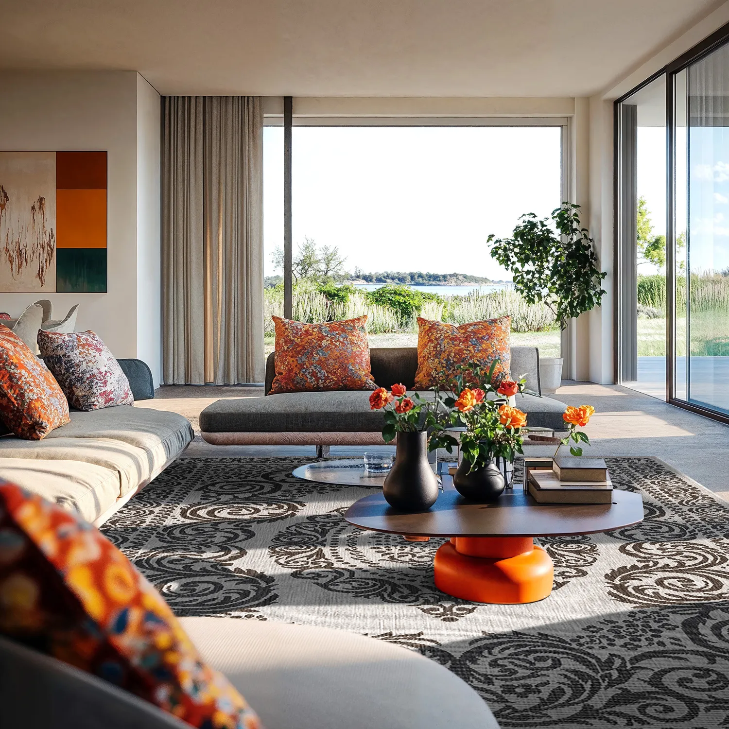 Koberec na interiér a exteriér - Sylvaine (čierny)