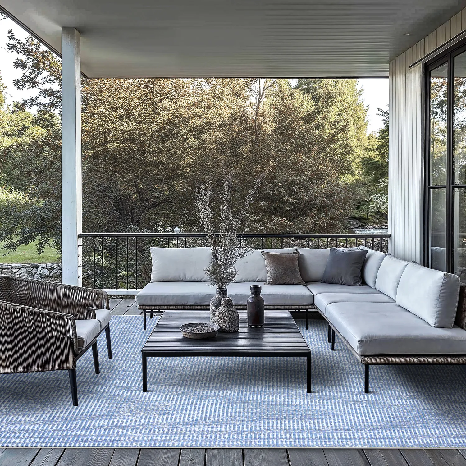 Koberec na interiér a exteriér - Tromsø (modrý)