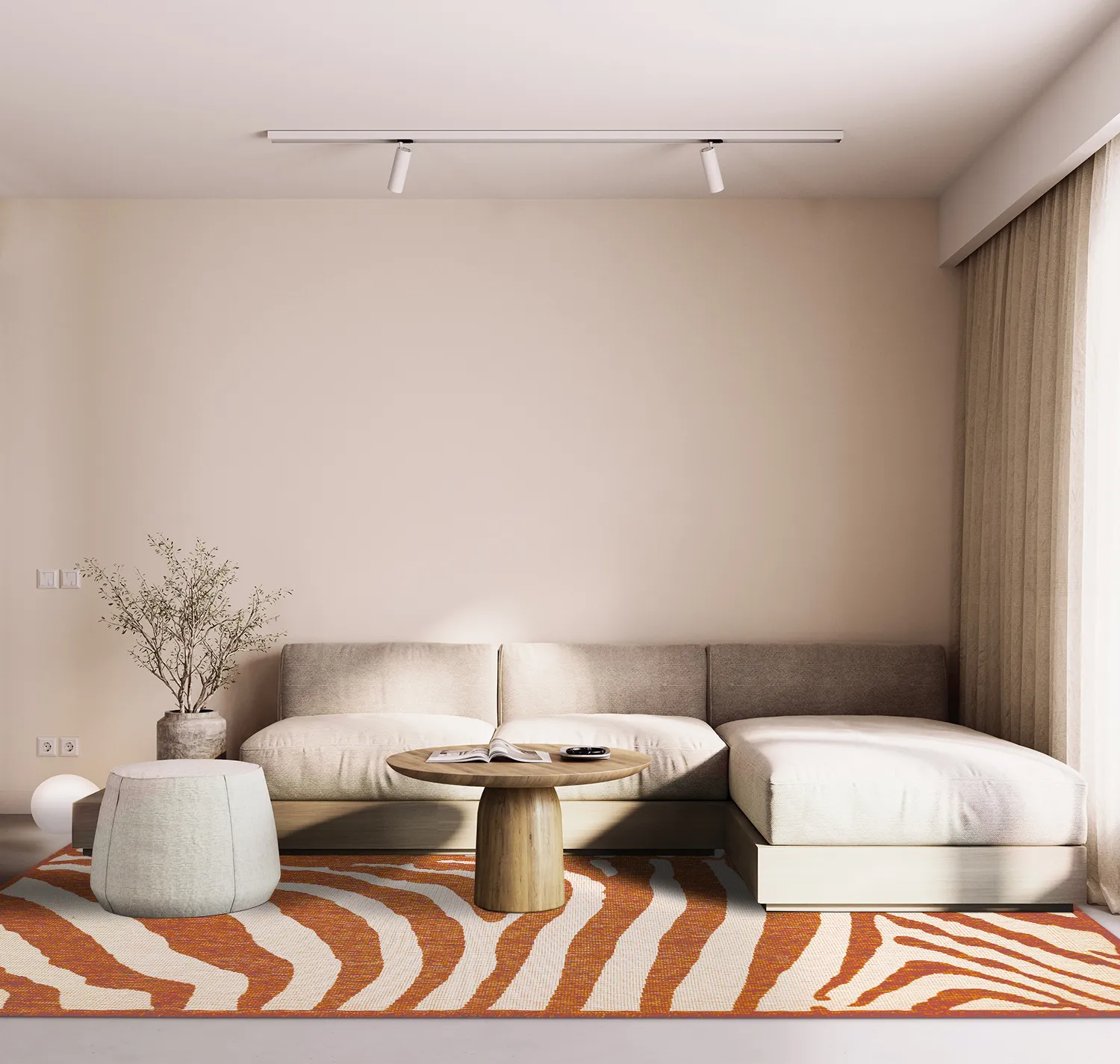 Koberec na vnútorné a vonkajšie použitie - Winona (oranžový)