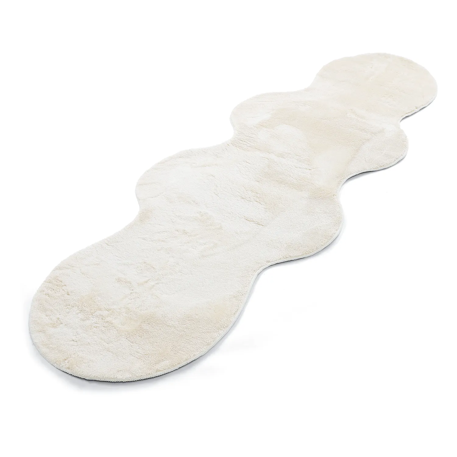 Vågig Gångmatta - Aranga Super Soft Fur (beige)