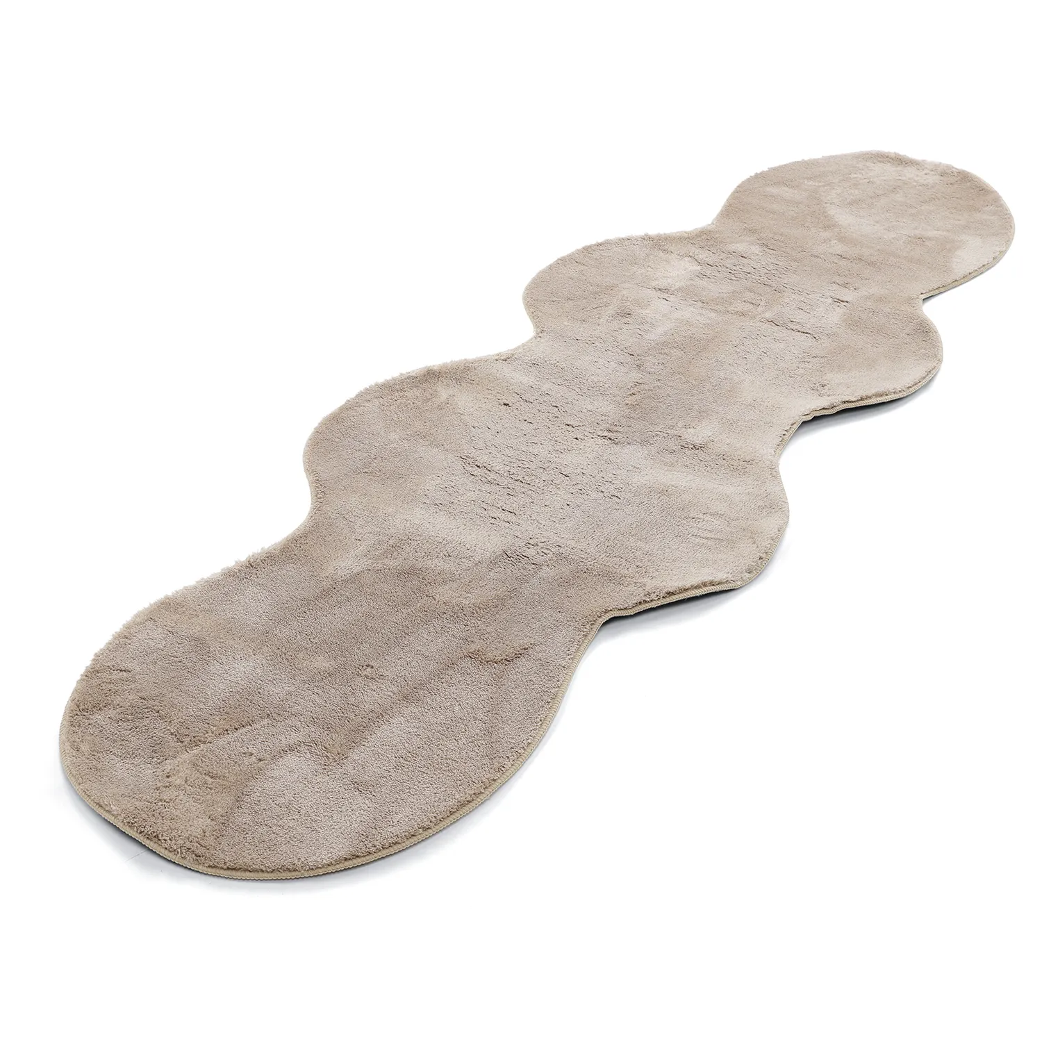 Vågig Gångmatta - Aranga Super Soft Fur (brun)