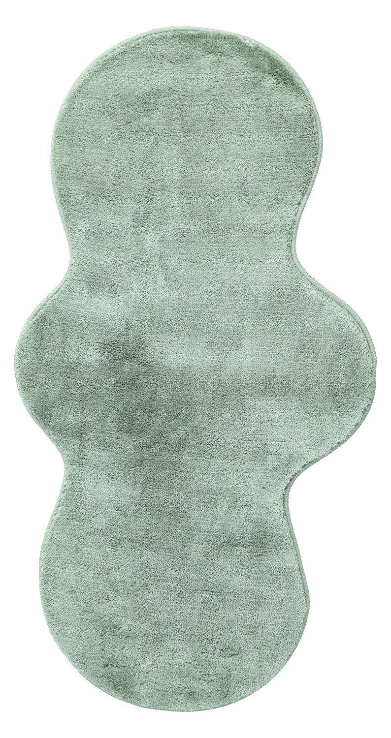 Vågig Gångmatta - Aranga Super Soft Fur (grön)