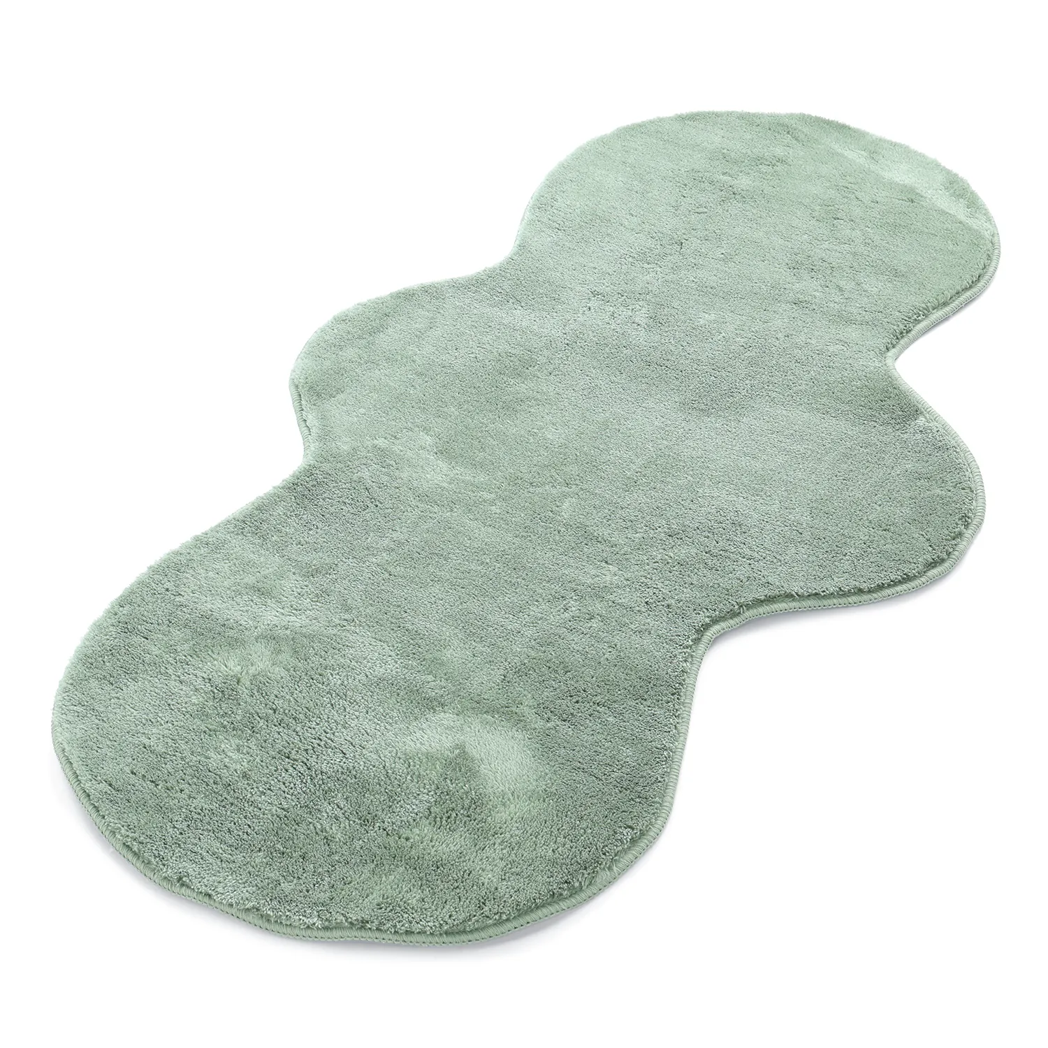 Vågig Gångmatta - Aranga Super Soft Fur (grön)