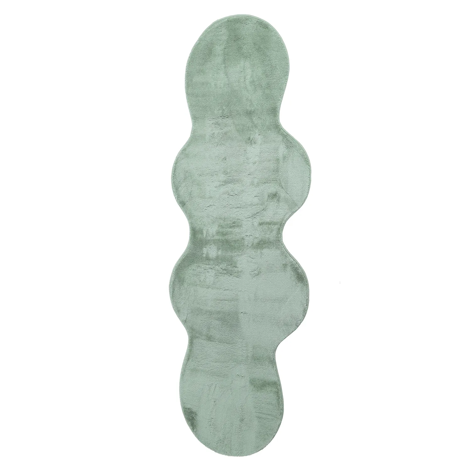 Vågig Gångmatta - Aranga Super Soft Fur (grön)