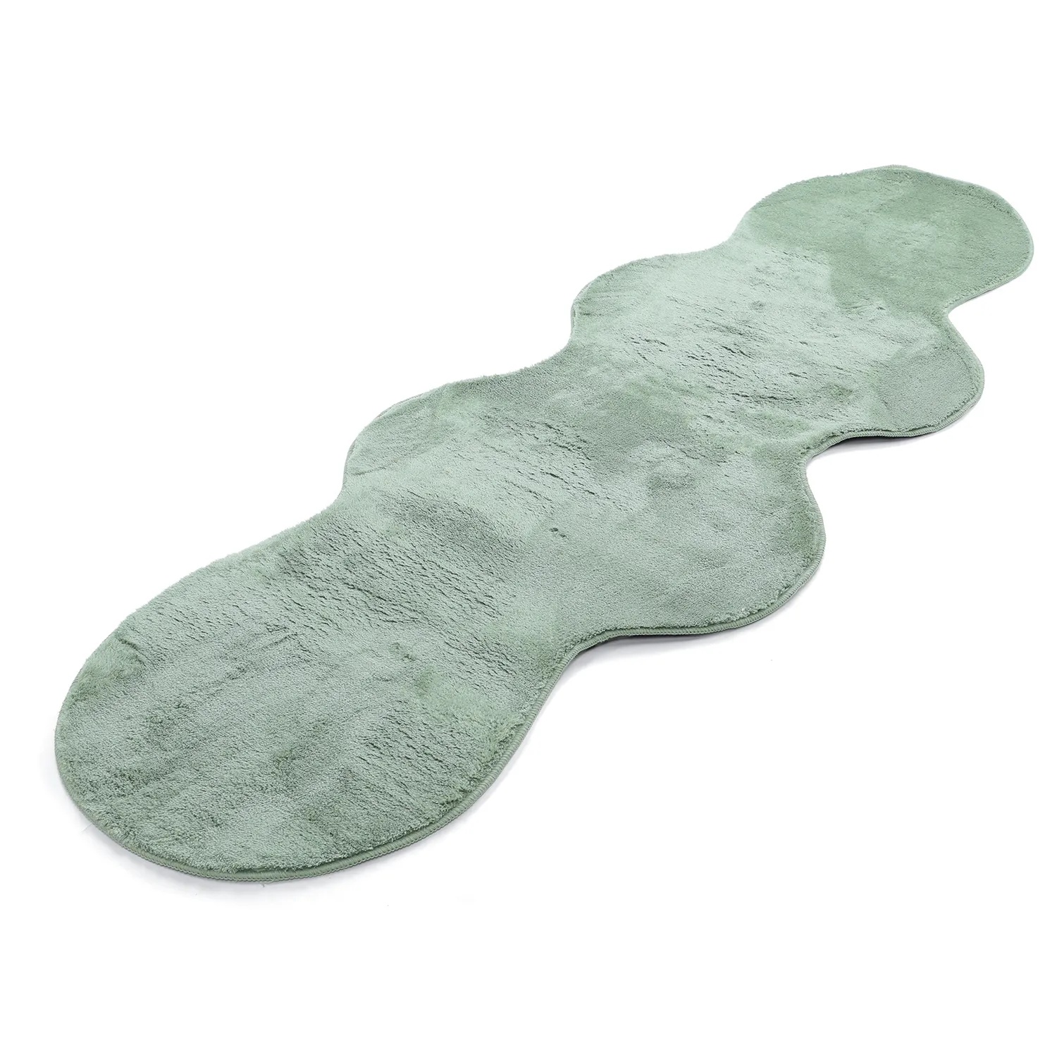 Vågig Gångmatta - Aranga Super Soft Fur (grön)