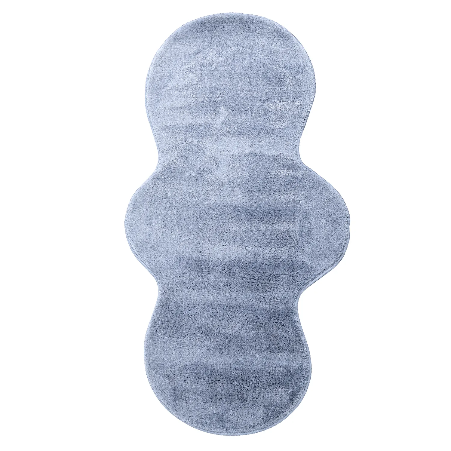 Vågig Gångmatta - Aranga Super Soft Fur (stålblå)