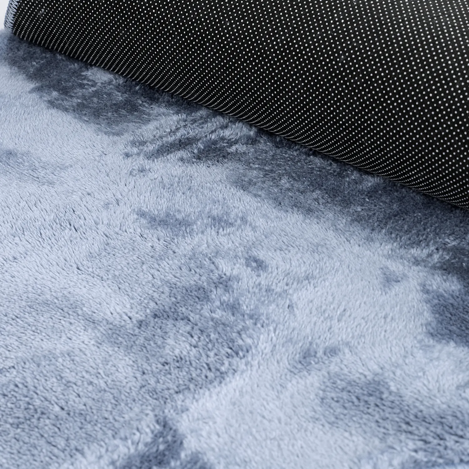 Vågig Gångmatta - Aranga Super Soft Fur (stålblå)