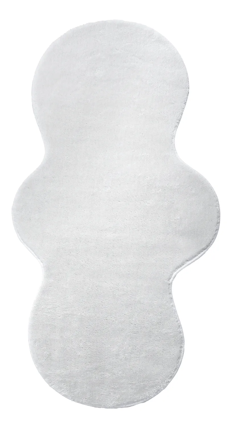 Vågig Gångmatta - Aranga Super Soft Fur (vit)