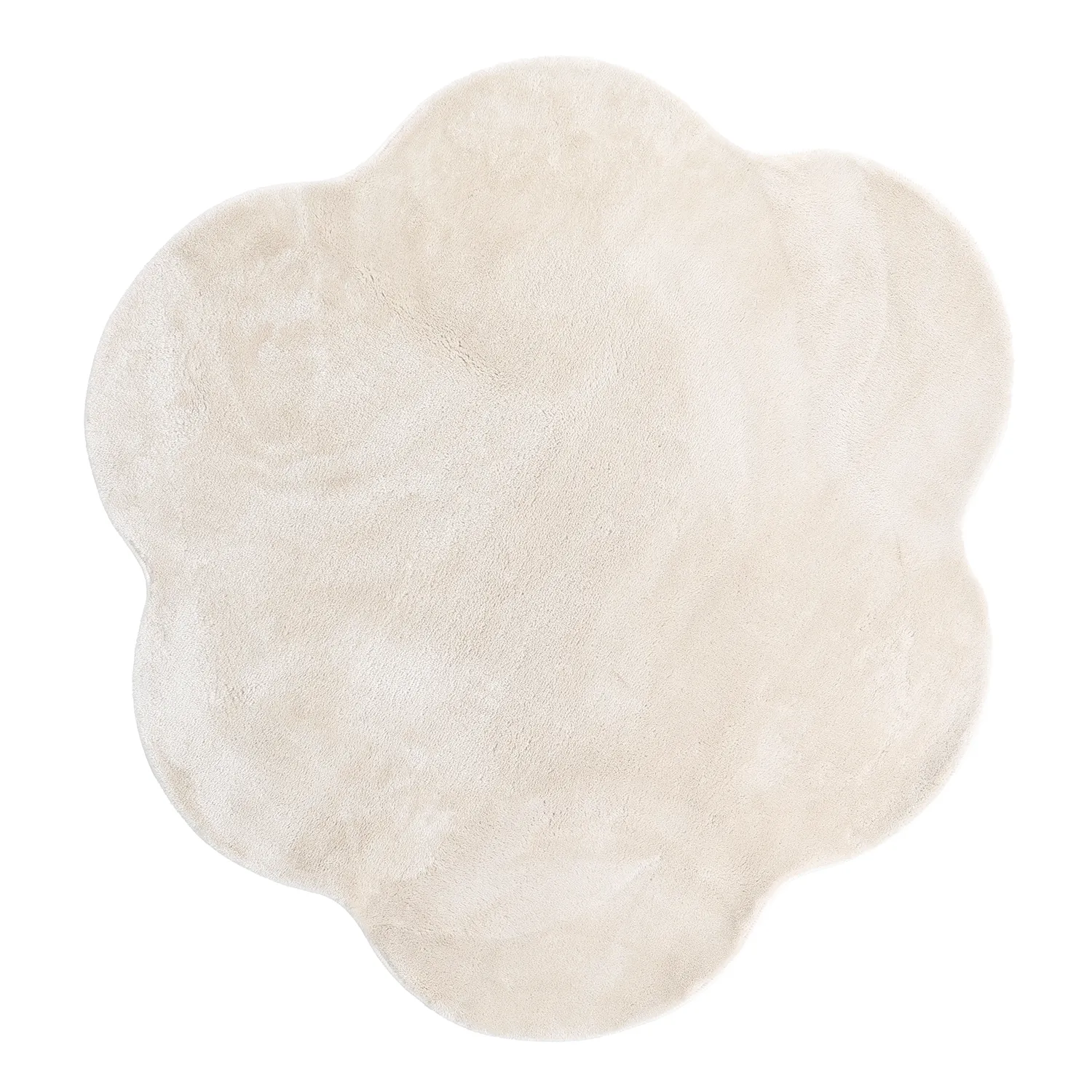 Vågig Rund Matta - Aranga Super Soft Fur (beige)