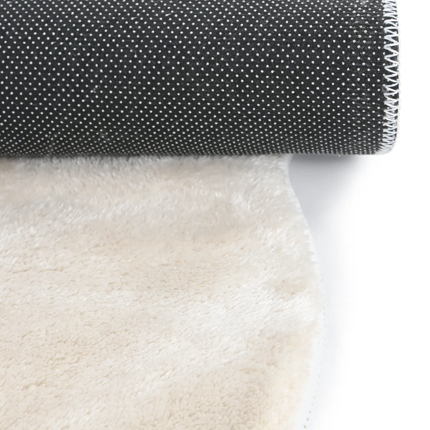 Vågig Rund Matta - Aranga Super Soft Fur (beige)