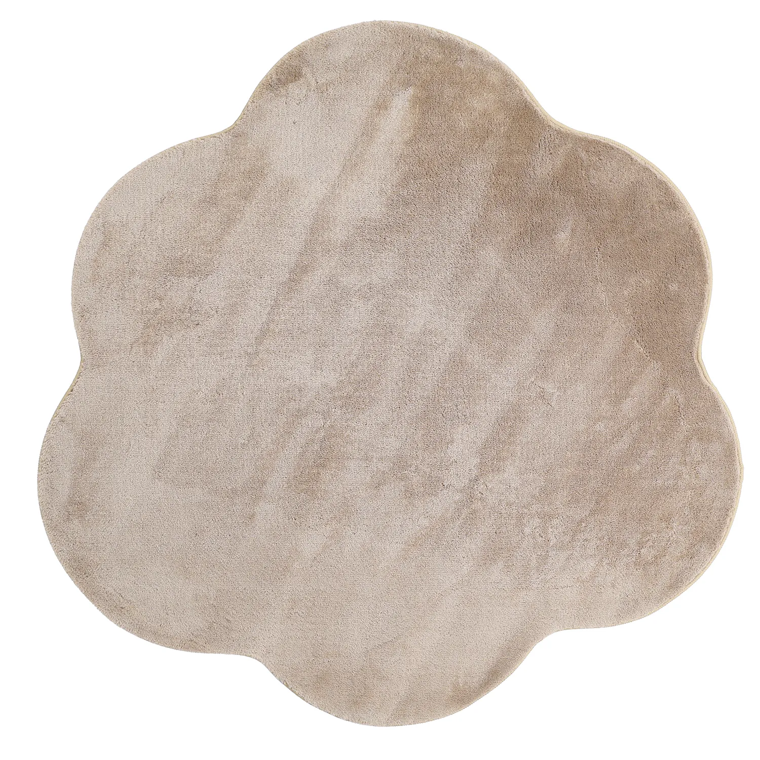 Vågig Rund Matta - Aranga Super Soft Fur (brun)