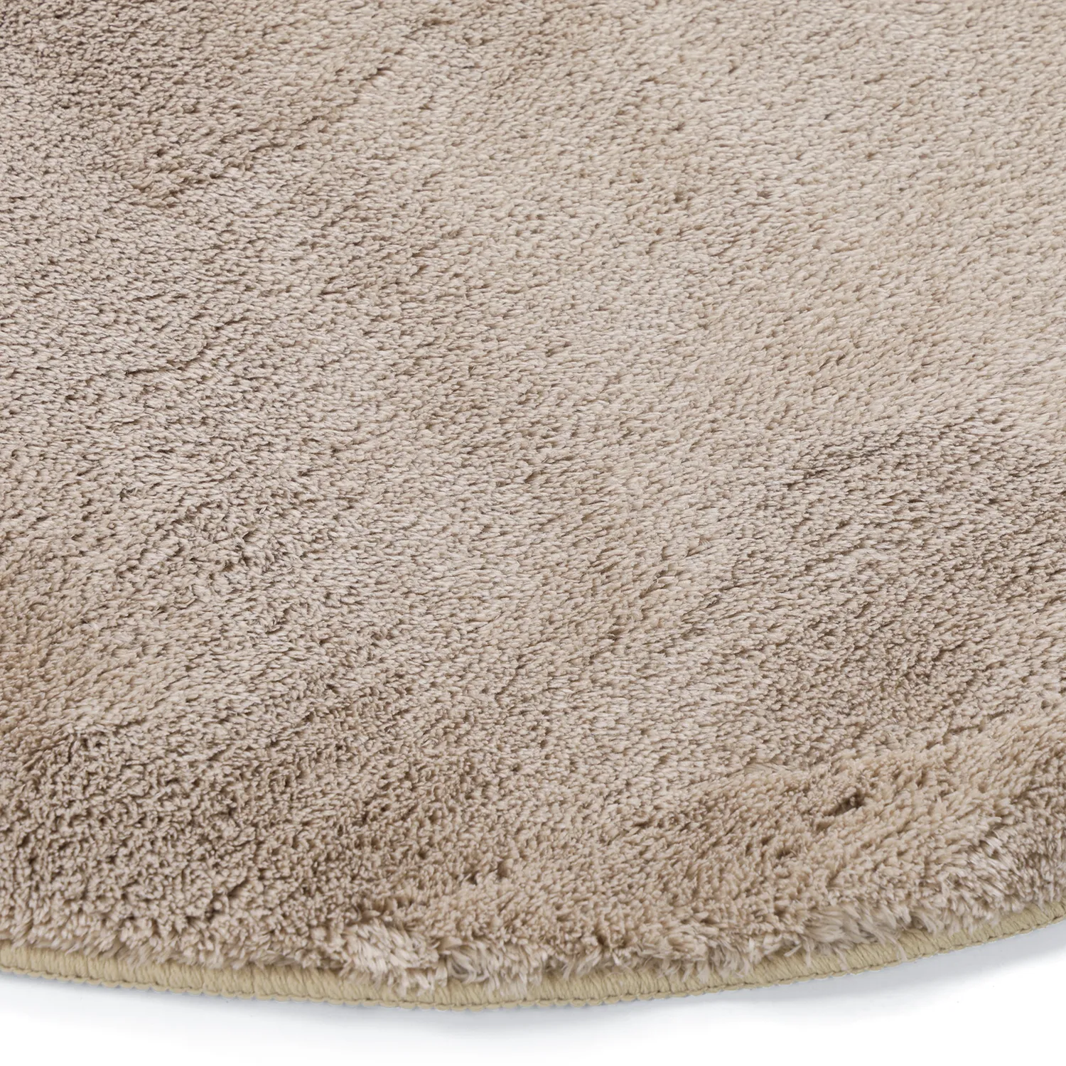 Vågig Rund Matta - Aranga Super Soft Fur (brun)