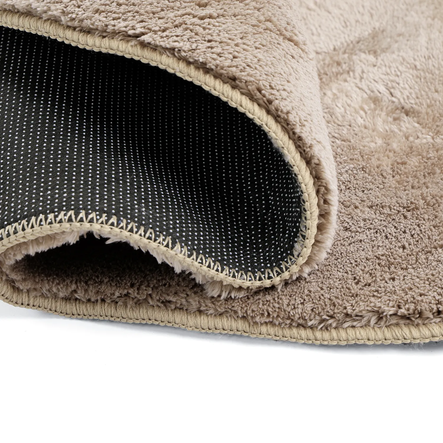 Vågig Rund Matta - Aranga Super Soft Fur (brun)