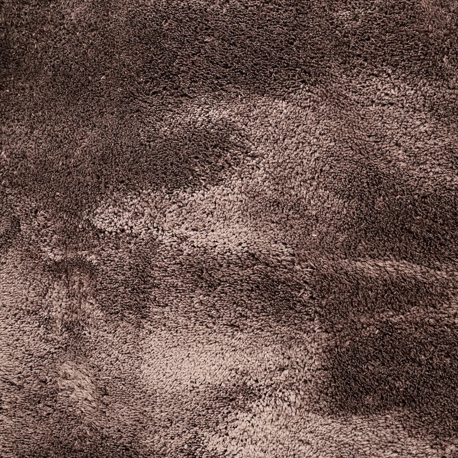 Vågig Rund Matta - Aranga Super Soft Fur (mörkbrun)