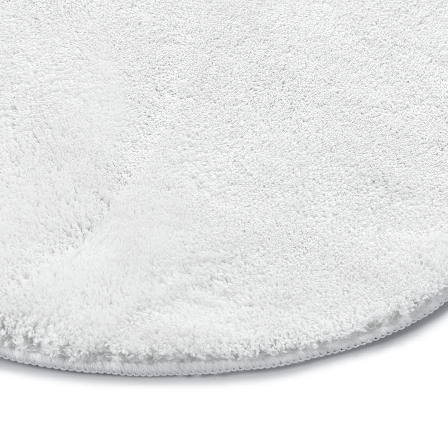 Vågig Rund Matta - Aranga Super Soft Fur (vit)