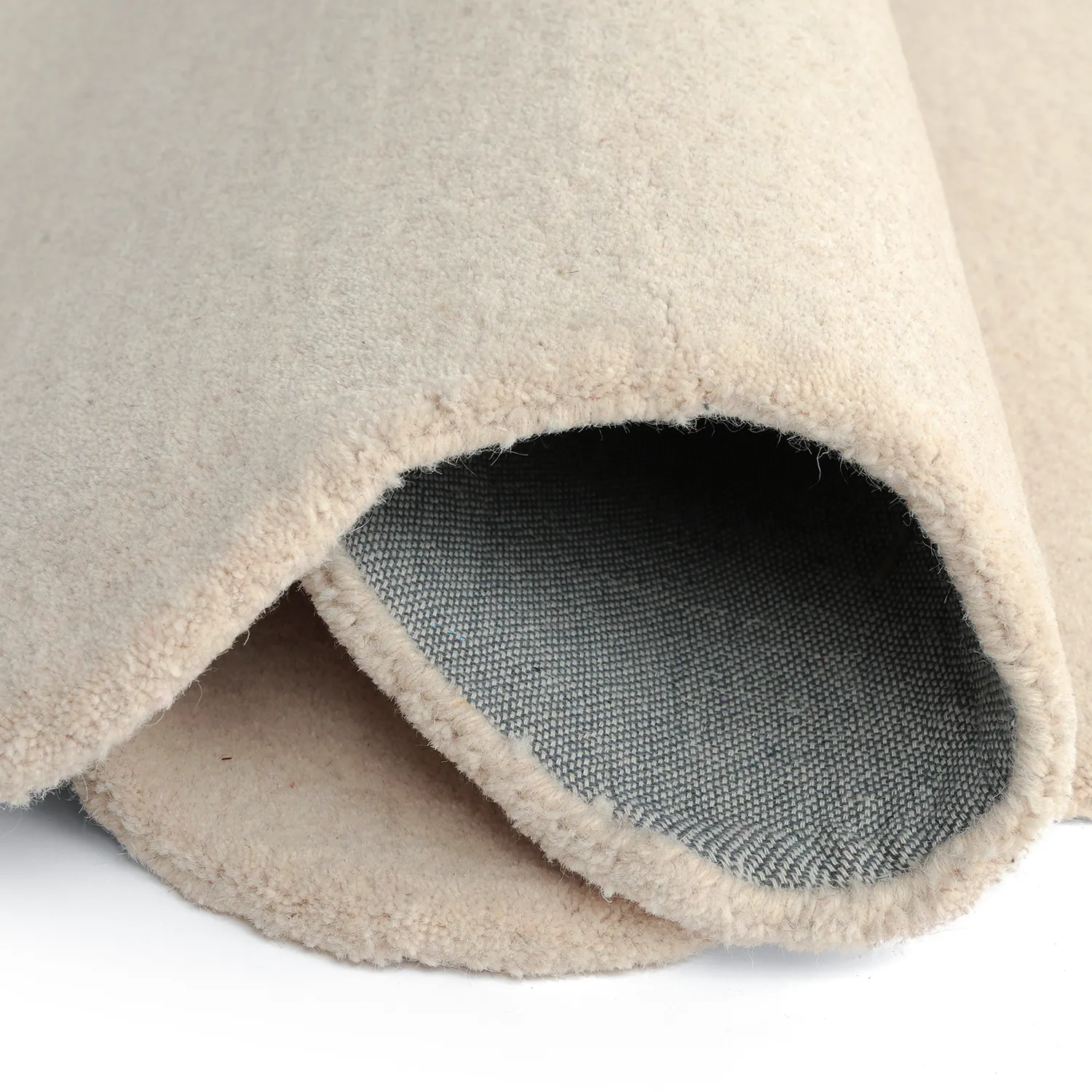 Vlnitý vlnený koberec - Diu Hand Tufted Wool Premium (krém)