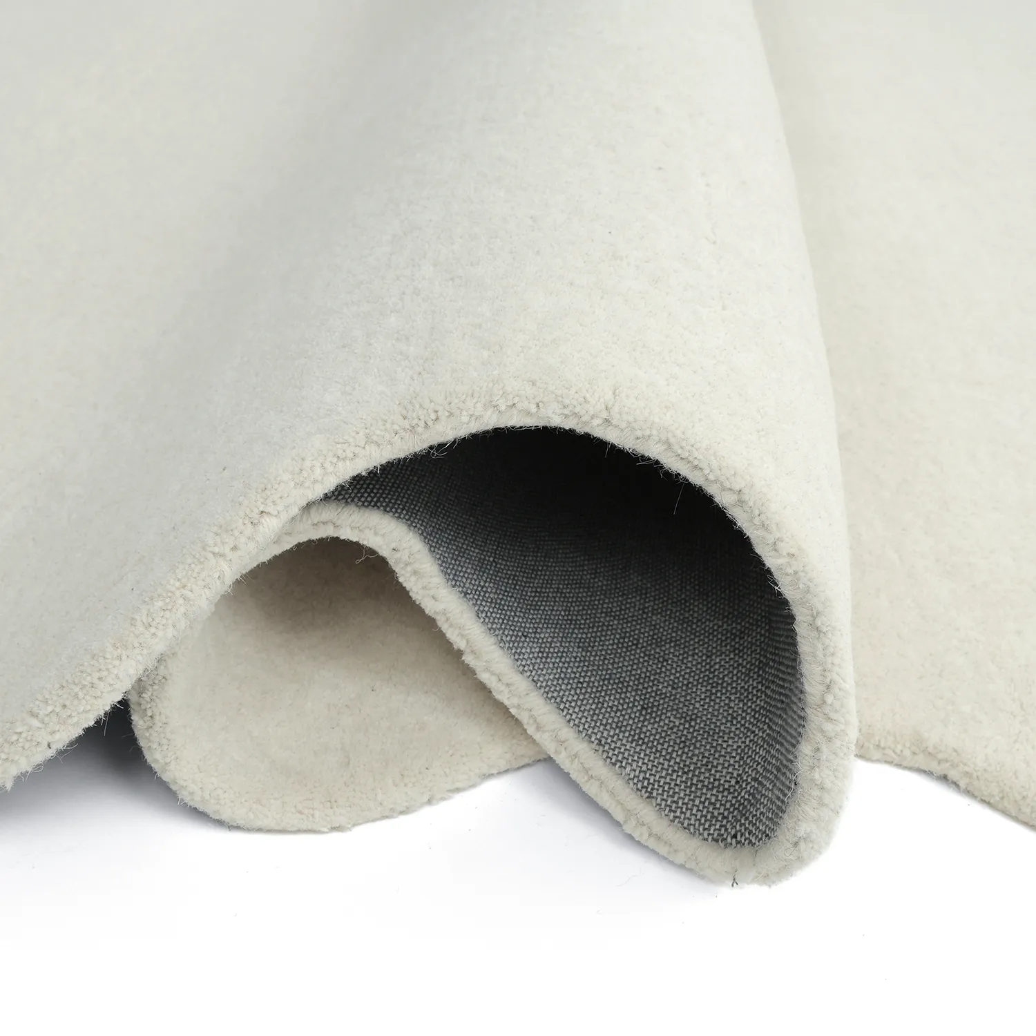 Vlnitý vlnený koberec - Diu Hand Tufted Wool Premium (biely)