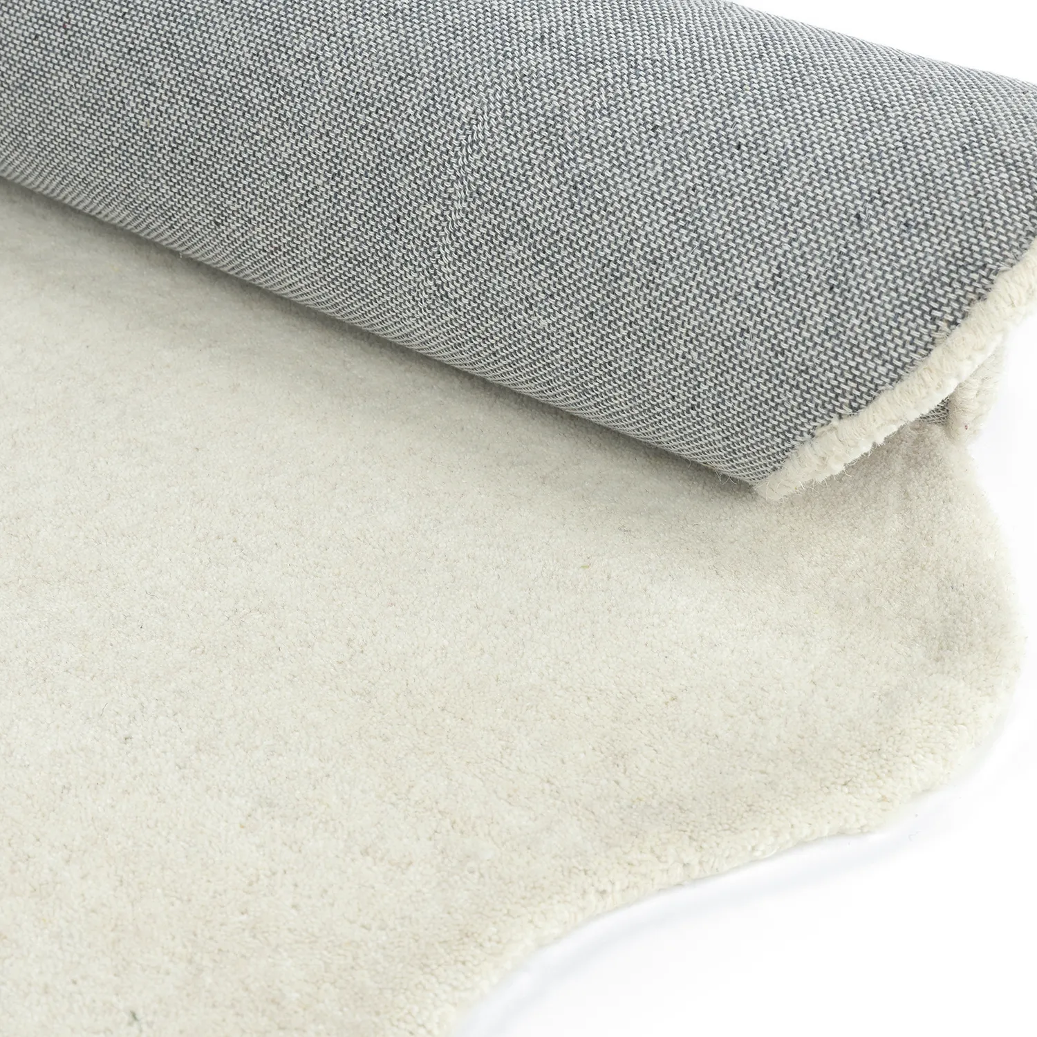 Vlnitý vlnený koberec - Diu Hand Tufted Wool Premium (biely)