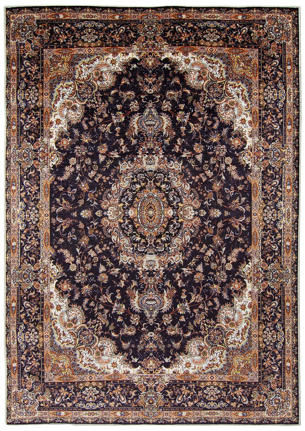 Koberec Wilton - Vakifli (čierny/multicolor)