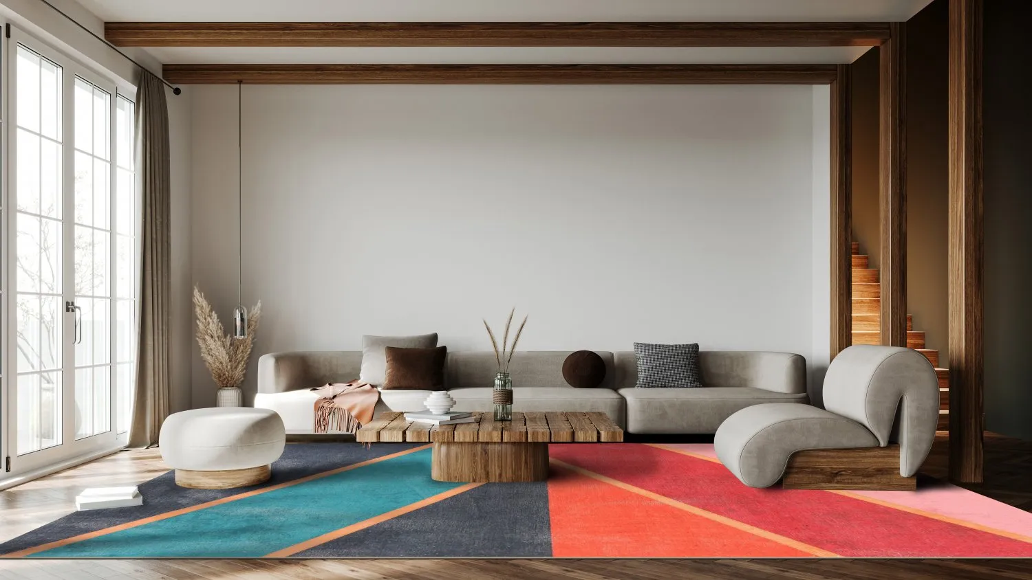 Koberec Wilton - Sanya (červená/multicolor)