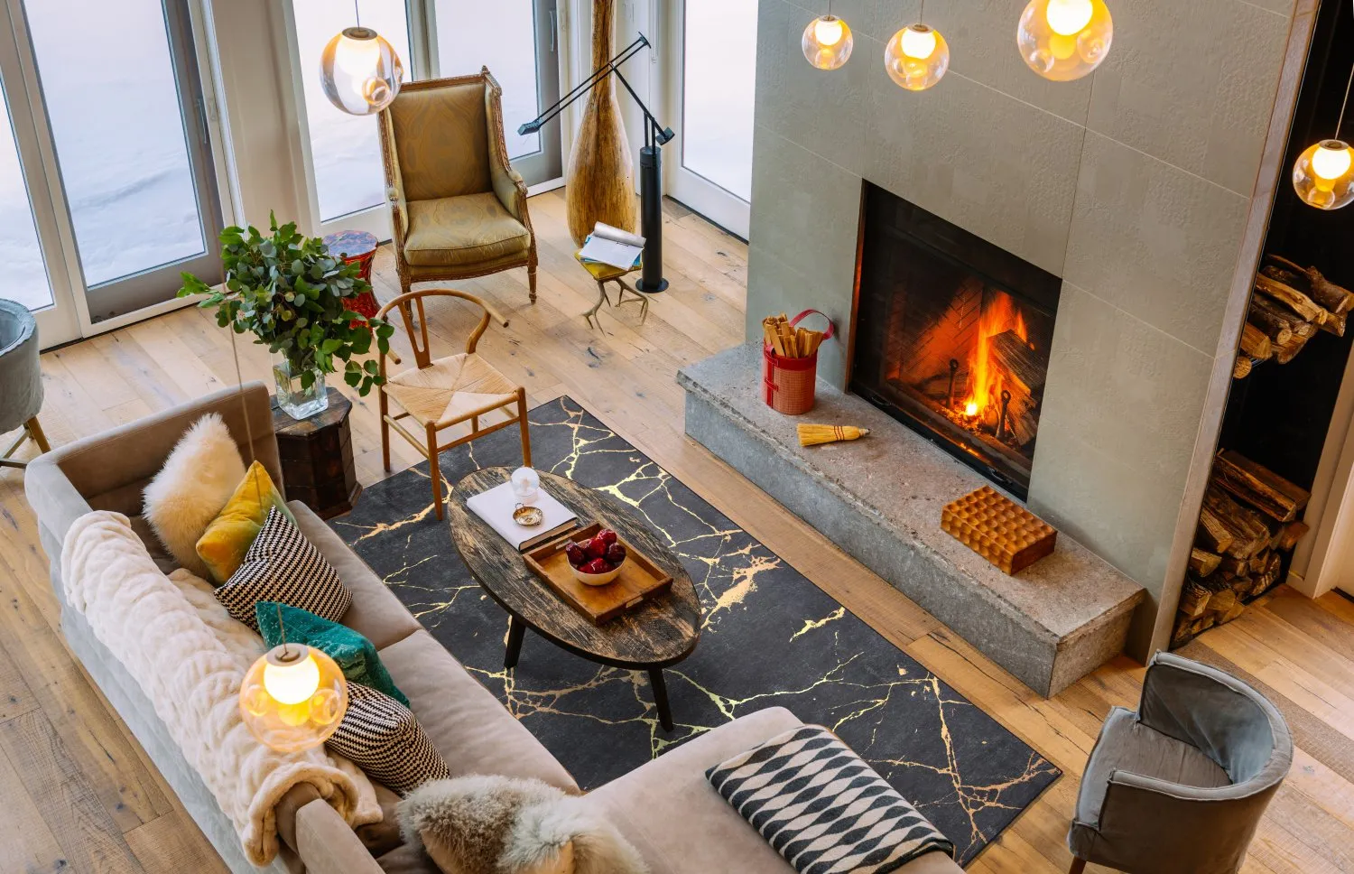 Koberec Wilton - Vieste (antracit/zlatý)