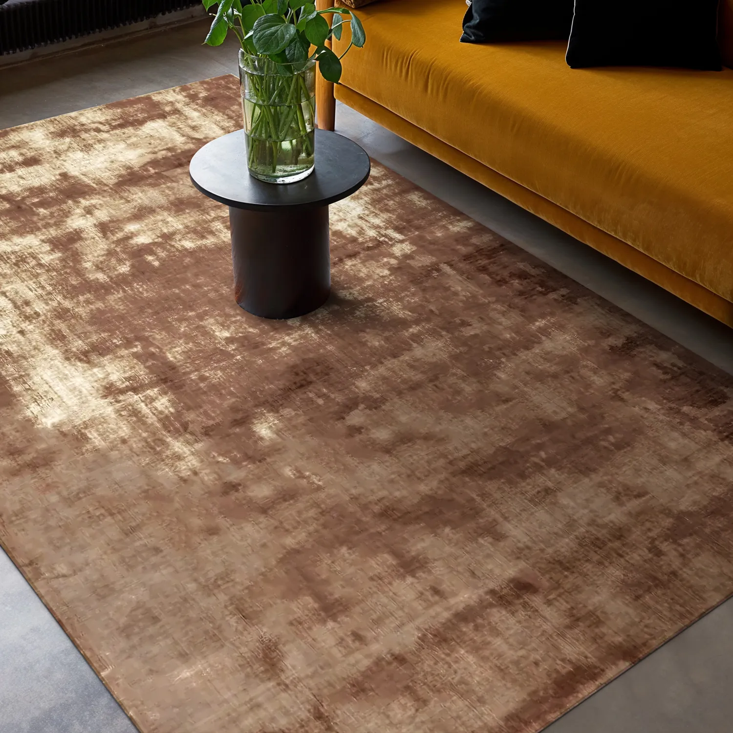 Koberec z viskózy - Jodhpur Špeciálna Luxusná Edícia (hnedá)