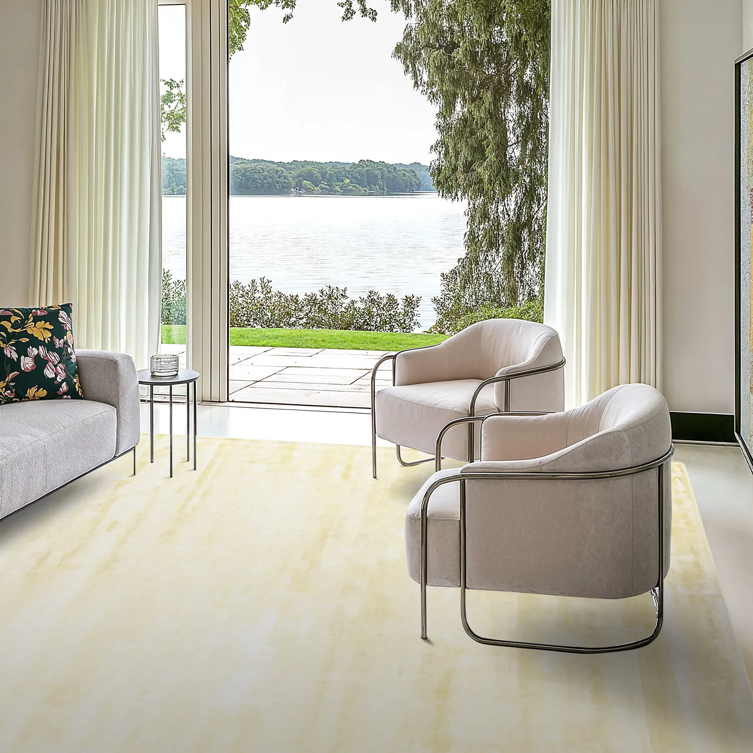 Koberec z viskózy - Jodhpur Špeciálna Luxusná Edícia (žltý)