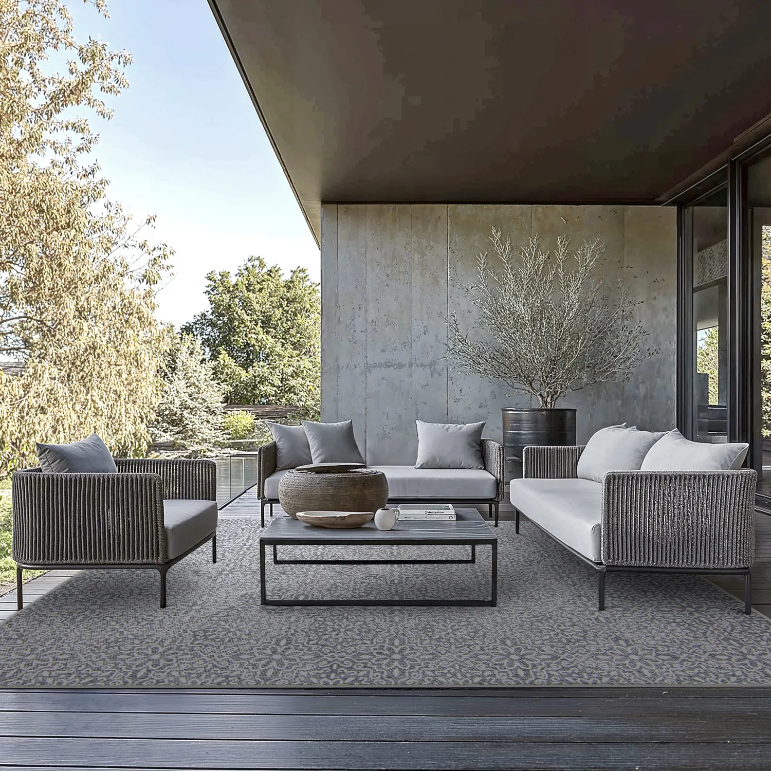 Koberec pre interiér a exteriér - Alesund (šedý)