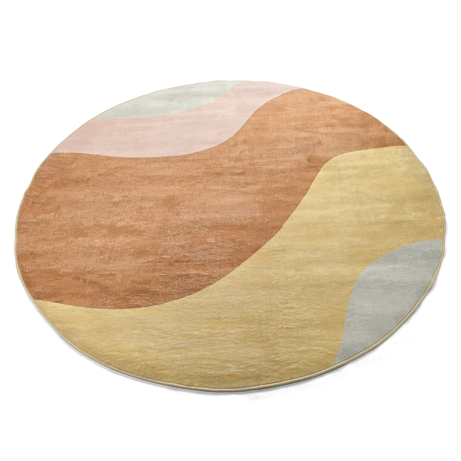 Kruhový koberec - Barcelona (šampanské)