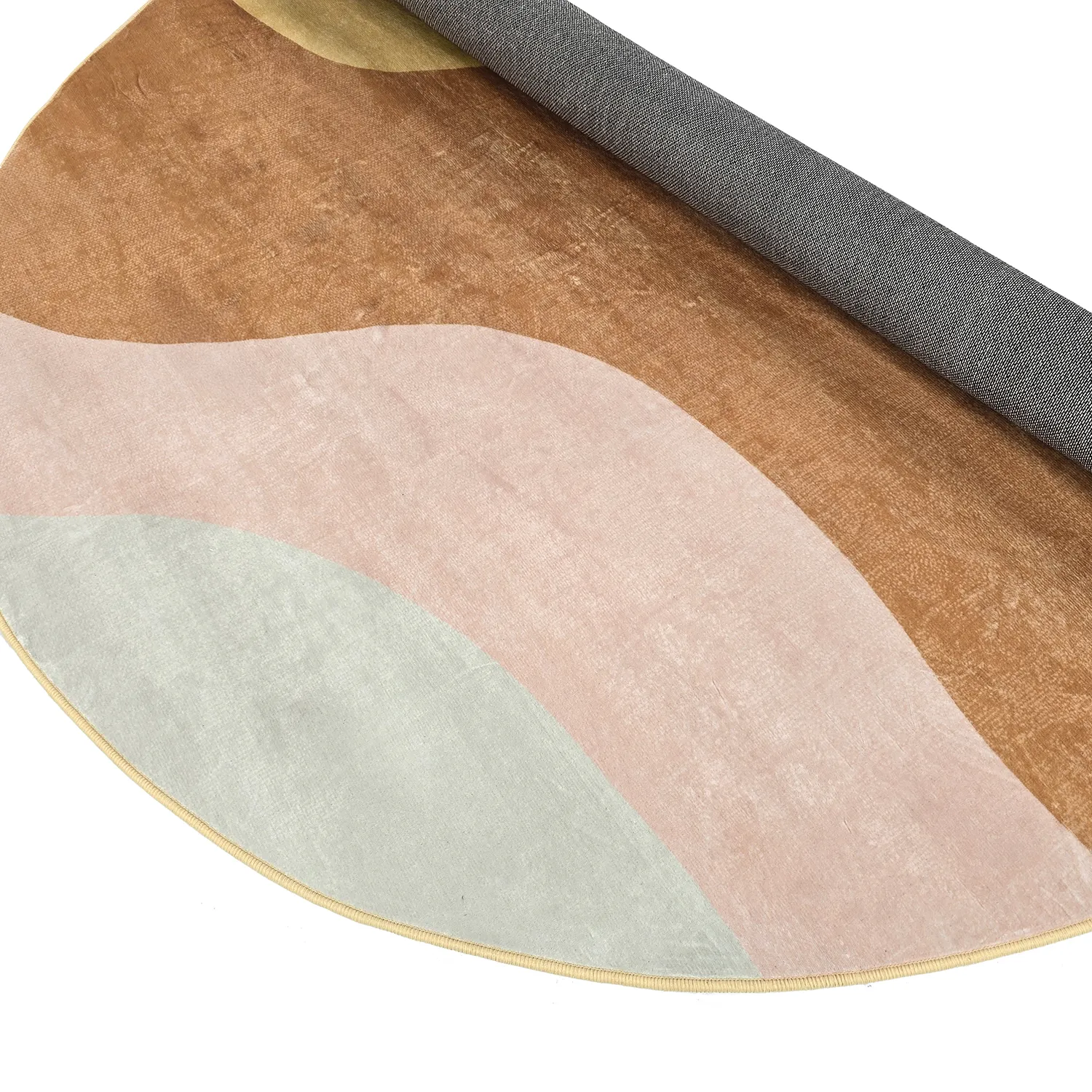 Kruhový koberec - Barcelona (šampanské)