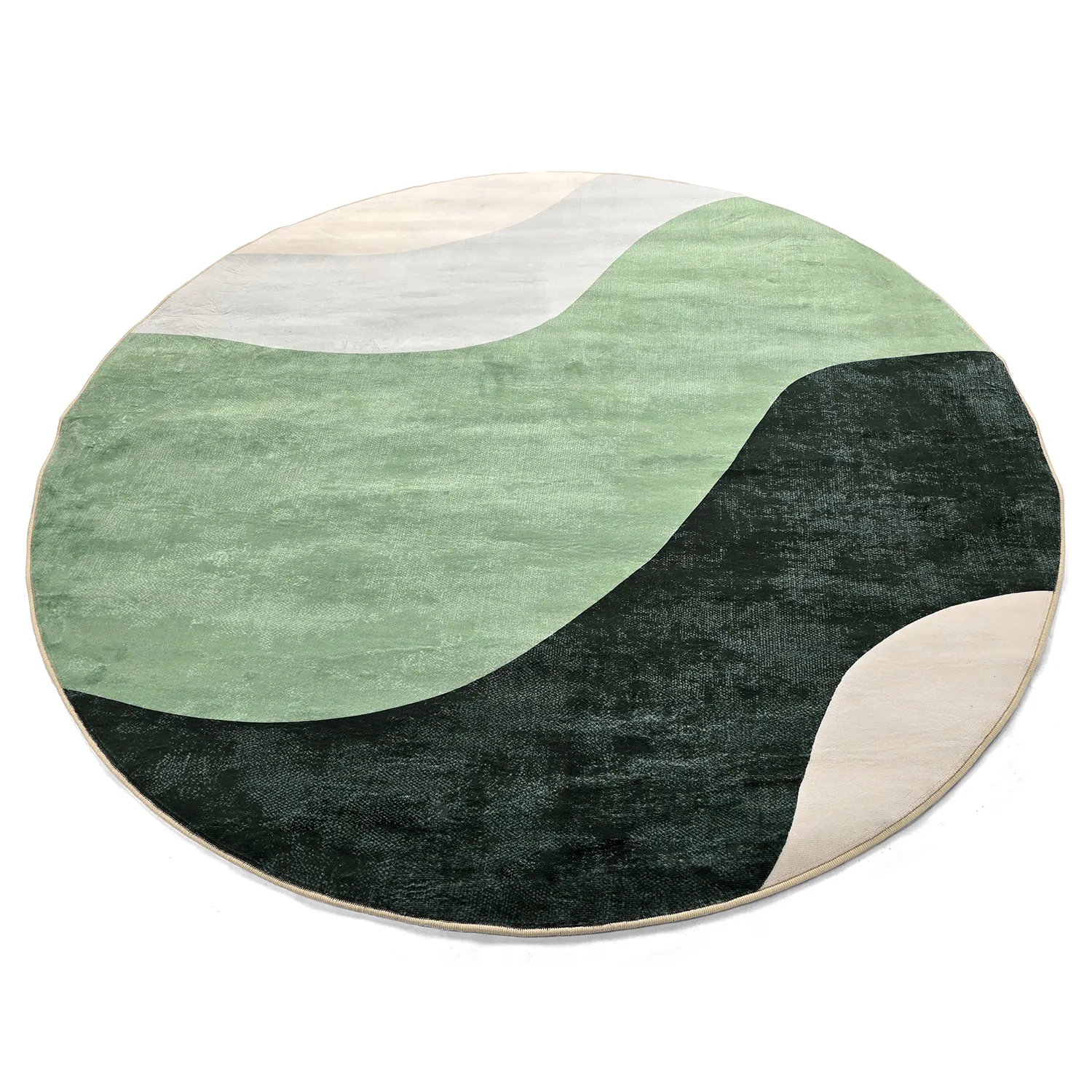 Kruhový koberec - Barcelona (zelený)