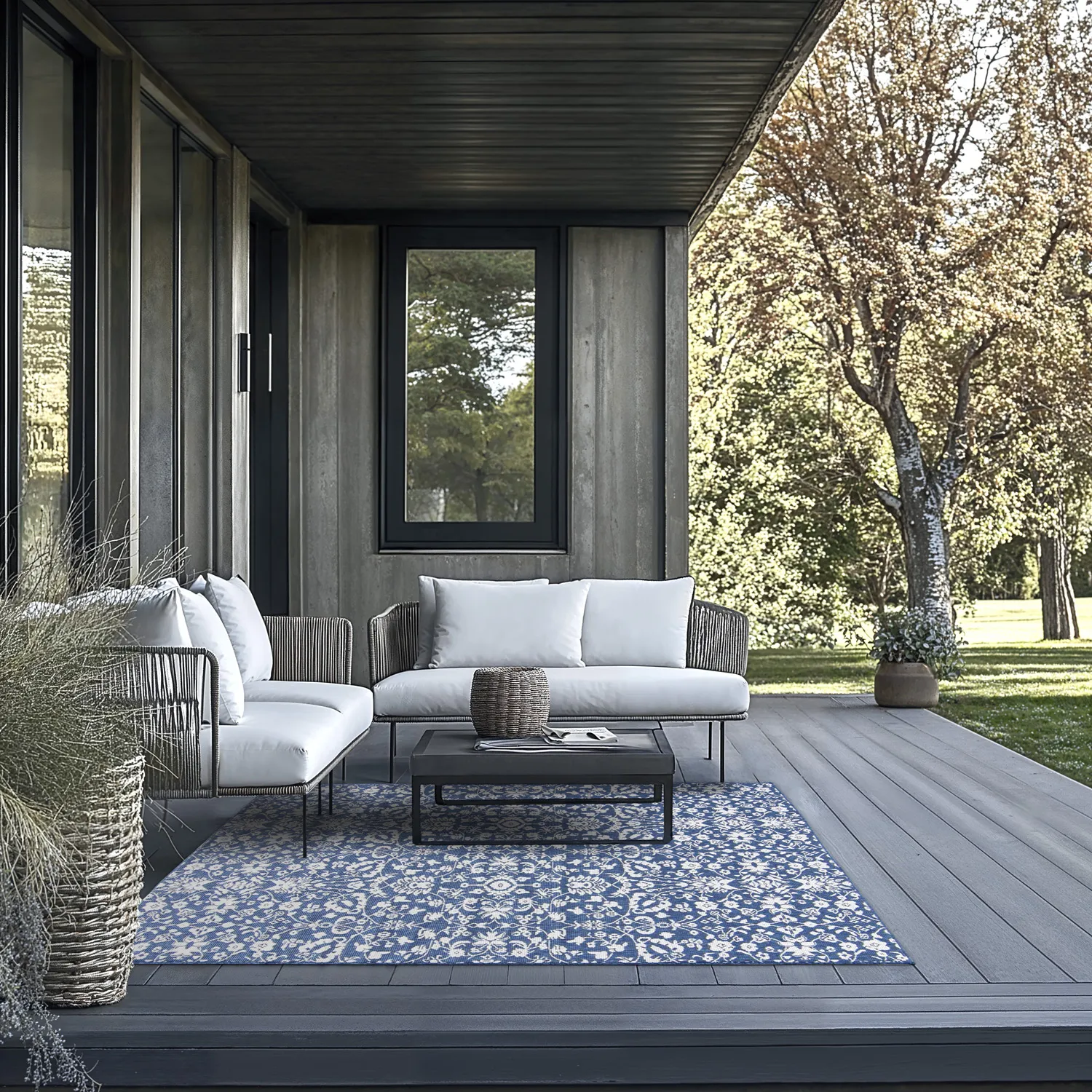 Koberec na interiér a exteriér - Brussels Ocean (modrý)